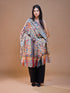 Women's Pure Wool Faux Pashmina Kalamkari Printed Embroidery Stole